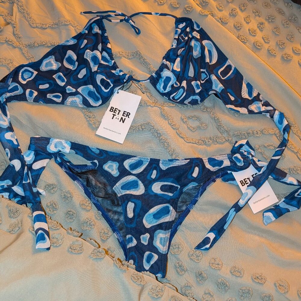 NWT Two-Piece Tan-Through Swimsuit